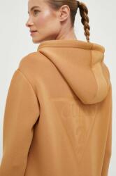 GUESS bluza femei, culoarea maro, cu glugă, cu imprimeu PPYX-BLD019_88X