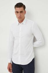 Pepe Jeans camasa COVENTRY barbati, culoarea alb, cu guler clasic, slim 9BYX-KDM0AT_00X