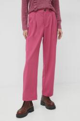 Pepe Jeans pantaloni Colette femei, culoarea roz, drept, high waist PPYX-SPD09U_34X