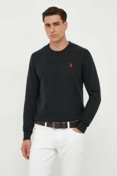 Ralph Lauren pulover de bumbac culoarea negru, light 710918163 9BYX-SWM026_99X