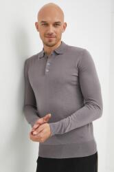 Giorgio Armani pulover de lana barbati, culoarea gri, light 99KK-SWM05W_90X