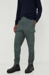 G-Star RAW pantaloni de bumbac culoarea verde, cu fason cargo 9BYX-SPM0DI_96X