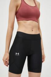 Under Armour pantaloni scurți de antrenament Authentics culoarea negru, neted, medium waist 9BYX-SZD071_99X (1373842)