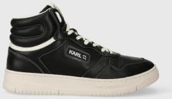 Karl Lagerfeld sneakers din piele KREW KC culoarea negru, KL53043 9BYX-OBM1U7_99X