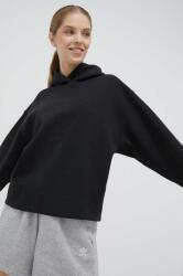 Adidas bluză Premium Essentials Short Hoodie femei, culoarea negru, cu glugă, uni IC5247-BLACK 9BYX-BLD0CS_99X
