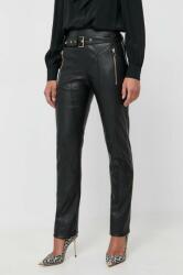 Pinko pantaloni femei, culoarea negru, drept, high waist 9BYX-SPD03R_99X