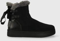 Garvalin cizme de iarna pentru copii din piele intoarsa culoarea negru 9BYX-OBG08P_99X