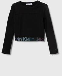 Calvin Klein longsleeve copii culoarea negru 9BYX-BUG03P_99X