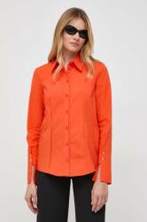 Patrizia Pepe camasa femei, culoarea portocaliu, cu guler clasic, regular 9BYX-KDD0DJ_22X