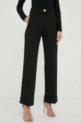 Liu Jo pantaloni femei, culoarea negru, drept, high waist 9BYX-SPD0F7_99X