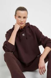 Adidas bluza femei, culoarea maro, cu glugă, neted 9BYX-BLD090_88X
