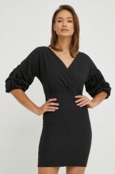 ANSWEAR rochie culoarea negru, mini, drept BMYY-SUD05Y_99X