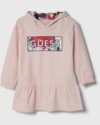 Guess rochie din bumbac pentru copii culoarea roz, mini, drept 9BYX-SUG027_30X