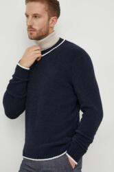 Benetton pulover din amestec de lana barbati, culoarea albastru marin, călduros 9BYX-SWM0A9_59X