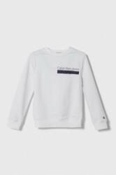 Calvin Klein bluza copii culoarea alb, cu imprimeu 9BYX-BLB020_00X
