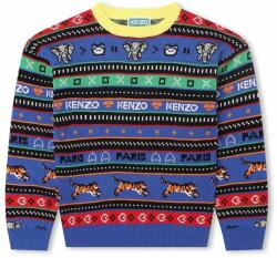 KENZO pulover pentru copii din amestec de lana culoarea albastru marin 9BYX-LGK01O_59X