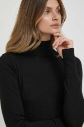 MOS MOSH pulover de lana femei, culoarea negru, light, cu guler MBYY-SWD00B_99X
