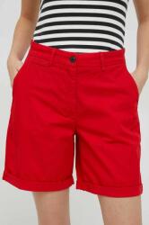 Tommy Hilfiger pantaloni scurti femei, culoarea rosu, neted, medium waist PPYX-SZD0IT_33X