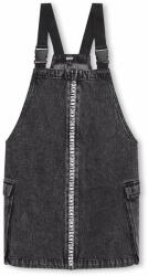 DKNY rochie din denim pentru copii culoarea negru, mini, drept 9BYX-SUG037_99X