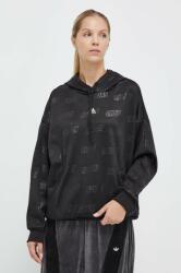 Adidas bluza femei, culoarea negru, cu glugă, modelator 9BYX-BLD082_99X
