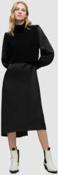AllSaints rochie din amestec de cașmir culoarea negru, maxi, evazati PPYX-SUD2C0_99X