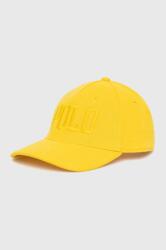 Ralph Lauren șapcă culoarea galben, neted PPYY-CAM06R_11X