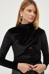 Silvian Heach bluza femei, culoarea negru, cu guler MBYX-BDD006_99X