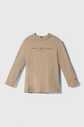 Tommy Hilfiger longsleeve din bumbac pentru copii culoarea bej 9BYX-BUG04G_12X