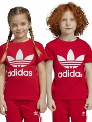 Adidas tricou de bumbac pentru copii TREFOIL culoarea rosu, cu imprimeu 9BYX-TSK03N_33X
