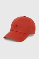Tommy Hilfiger șapcă din bumbac culoarea rosu, neted PPYY-CAM00P_33X