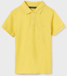 MAYORAL tricouri polo din bumbac pentru copii culoarea galben, neted PPYX-POB00M_11X