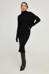 ANSWEAR rochie si pulover culoarea negru, mini, drept BMYX-DKD02G_99X