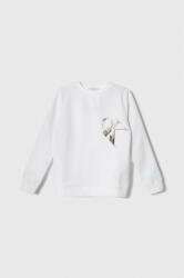 Calvin Klein bluza copii culoarea alb, cu imprimeu 9BYX-BLK09N_00X