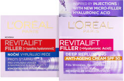 L'Oréal L'ORÉAL PARIS Revitalift Filler nappali krém SPF-fel és éjszakai krém csomag (50+50 ml)