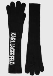Karl Lagerfeld manusi de casmir culoarea negru 9BYX-RED04F_99X