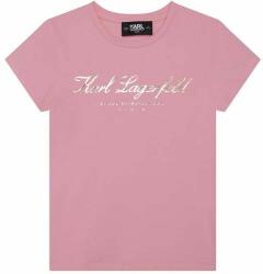 KARL LAGERFELD tricou copii culoarea roz, cu imprimeu 9BYX-TSK01K_30X
