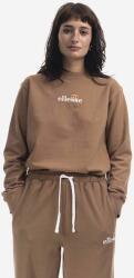 Ellesse hanorac de bumbac Sappan Sweatshirt femei, culoarea maro, cu imprimeu SGM13149-BROWN 99KK-BLD055_88X