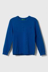 Benetton pulover de bumbac pentru copii light 9BYX-BLK0A1_55X