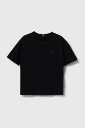 Tommy Hilfiger tricou de bumbac pentru copii culoarea negru, neted 9BYX-TSB02I_99X