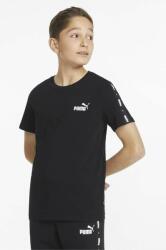 PUMA tricou de bumbac pentru copii Ess Tape Tee B culoarea negru, cu imprimeu 9BYX-TSK08F_99X