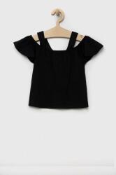Benetton bluza de bumbac pentru copii culoarea negru, neted PPYX-BDG011_99X