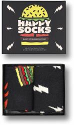 Happy Socks sosete Blast Off Burger Socks 2-pack culoarea negru 9BYX-LGU03D_99X