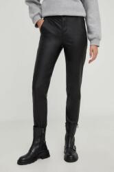 Answear Lab pantaloni femei, culoarea negru, high waist BMYX-SPD02K_99X