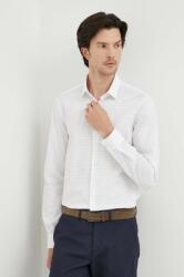 Calvin Klein camasa barbati, culoarea alb, cu guler clasic, slim 9BYX-KDM0IE_00X