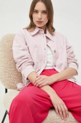 Weekend Max Mara geaca jeans femei, culoarea roz, de tranzitie PPYX-KUD027_34X