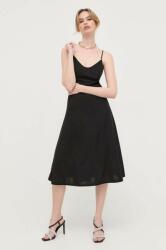 Morgan rochie culoarea negru, midi, drept PPYX-SUD2MH_99X