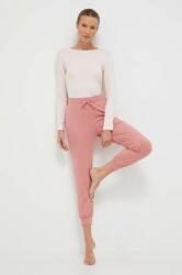 Roxy pantaloni de yoga Naturally Active culoarea roz, neted 9BYX-SPD051_30X