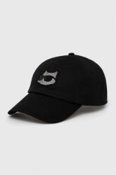 Karl Lagerfeld șapcă de baseball din bumbac culoarea negru, cu imprimeu 9BYX-CAD0GI_99X