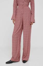 Sisley pantaloni femei, culoarea roz, drept, high waist 9BYX-SPD0OB_30X