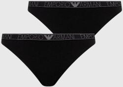Emporio Armani Underwear tanga 2-pack culoarea negru 9BYX-BID0G3_99X